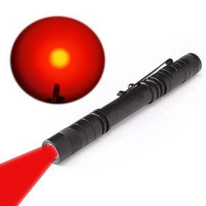 빨간불 Penlight 캠핑 하이킹을위한 하나의 모드 빨간불 손전등 동물 보호 양봉 감지 항공 야간 투시경