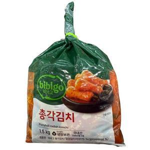 [엄마맛집]비비고 총각김치 1.5kg 봄 식재료 CJ 제일제당 아삭아삭 시원한맛 건강한 집밥 간단한끼