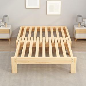 확장형 침대 다기능 원목 설치 슬라이드 196x80x36cm 이중 보조 깔판