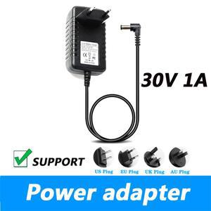 전원 공급 어댑터 충전기 AC 잭 플러그 90 ° 회전 30V 1A 도 직각 5.5x2.1mm