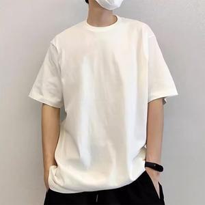 남녀공용 오버핏 반팔티 여름 상의 심플 반팔티셔츠 블랙 라운드 화이트 잠옥 반팔티 티셔츠 쿨 남성상의