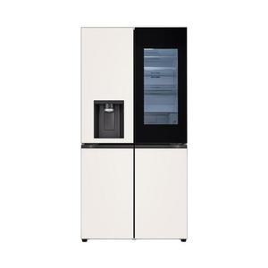 [하이마트] LG 디오스 오브제컬렉션 STEM 얼음정수 노크온 매직스페이스 4도어 냉장고 J825GBB442.CKOR [82