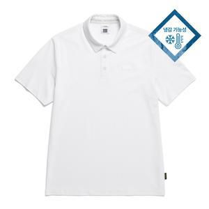[공식] 내셔널지오그래픽 N242MPL810 피케 반팔 카라 티셔츠 WHITE