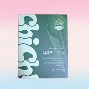 치치포 그린 3X 30포 1박스 시금치추출분말 붓기 녹차맛