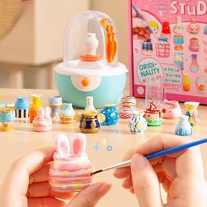 도자기 휠 키트 부드러운 모델링 점토 및 그림 도구가 포함된 DIY 아트 세트 STEM 교육 공예