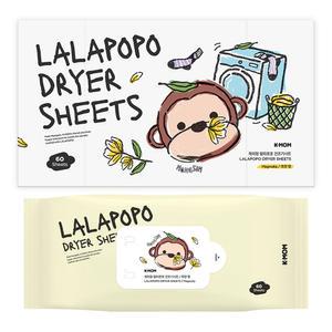 케이맘 유아용 랄라포포 건조기 드라이시트 섬유유연제 목련향 60p