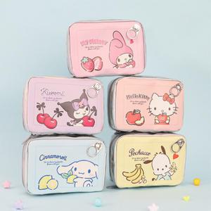 산리오 귀여운 캐릭터 과일캔 휴대용 화장품 파우치 감성 다용도 메이크업 미니 여행용 파우치