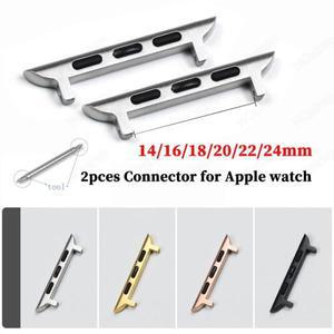 Apple Watch 커넥터 용 2 개/몫 스테인레스 스틸 어댑터 수리 도구 9 8 7 6 5 SE 4 액세서리 스트랩 연결