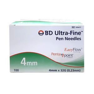 BD 펜니들 울트라파인 4mm(32G) 100개