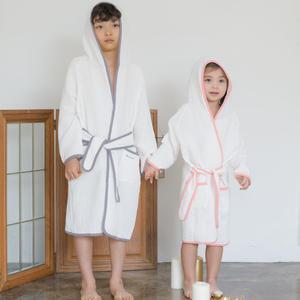 아동 유아 주니어 면 소재 샤워 목욕 비치가운 베이직 거즈 비치 가운