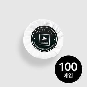 프리미엄 일회용 원형 비누 15g(개별포장)x100개