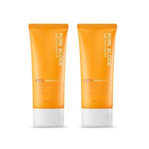 어퓨 퓨어 블록 내추럴 선크림 EX 대용량100ml 2개