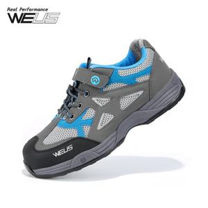 WS-406NP 웰스안전화 색상 블루 레드 경작업용 정전화 논슬립안전화 미끄럼방지 1등급 웰스코리아 WEUS