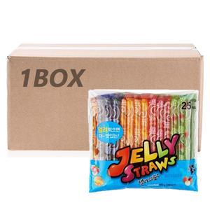 키즈웰 천연과즙 젤리스트로우 482g 10입 미니간식 대용량 젤리 과자 박스