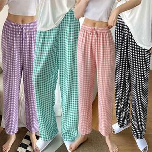 체크잠옷바지/수면바지/하의/허리밴딩/고방/단가라/스트라이프/반바지/체크무늬/아사면/바캉스/휴가/해외여행/여름/트레이닝/일자/여성잠옷/남성/홈웨어/이지웨어1