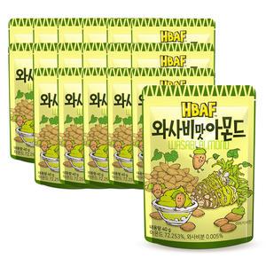 HBAF 바프 아몬드 와사비맛 40g x18개/유통기한'25.08.20.-09.01
