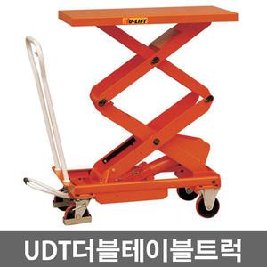 UDT 테이블트럭 수동더블 MT-30D 더블테이블트럭 5002128 용량300kg 중량140kg 유압시스템 리프트 핸드카