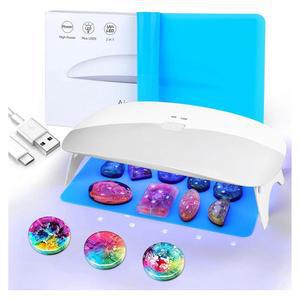 레진아트몰드 송진 UV 램프 빠른 경화 UV/LED 플라스틱 키트용 이중 광원 비즈 48W 30