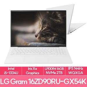 LG전자 그램16 16ZD90RU-GX54K 인텔i5 램16G NVMe2TB교체 사무용 대학생 노트북 추천 EU