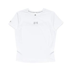 데상트 여성 슬림핏 세미크롭 반팔 티셔츠 SP122TTS13WHT