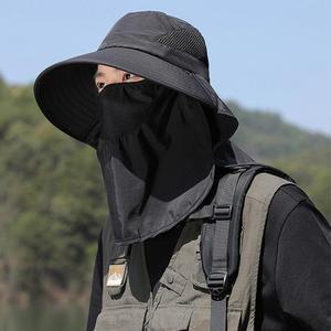 얼굴커버 버킷햇 모자 자외선차단 여름 사파리 해변 마스크 등산 농사 낚시 썬캡