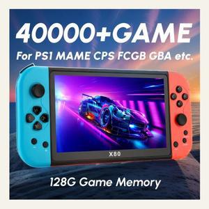레트로 게임 X80  콘솔 40000+클래식 게임 PS1 MAME CPS FCGB 7.0