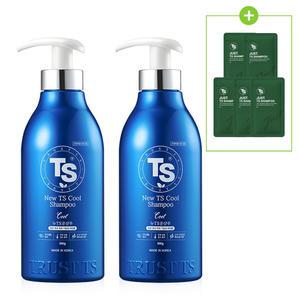 뉴TS 쿨샴푸 500g X 2개 + 6g 샴푸 5개 두피쿨링 여름샴푸 탈모완화