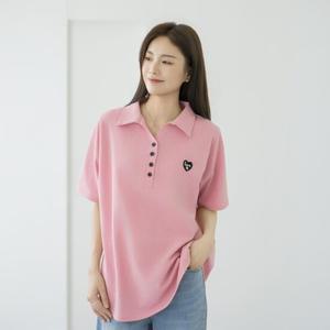 엄마옷 마담4060 러브패치카라티셔츠 베이직한 데일리룩 -ZTE2505007-