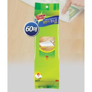 먼지제거 밀대용 부직포 대형패드 60매 바닥청소용 대걸레 실내용 자취용품 거실용