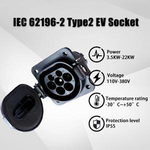 전기 자동차 이브 소켓 IEC 62196-2 EV 어댑터 플러그 32A 타입 2 16A1P 3 상