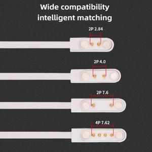 범용 스마트 시계 충전기 자기 케이블 2 핀 4 2.84mm USB 어린이