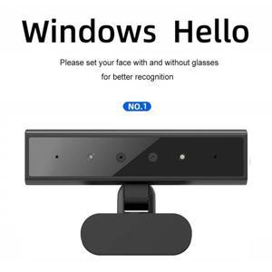 Windows 10/11용 얼굴 인식 웹캠 Hello 5MP 로그인 카메라 컴퓨터 노트북 PC용 내장 마이크