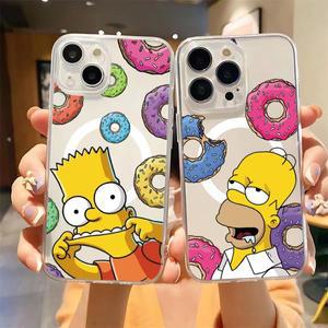 S20FE케이스 호환 갤럭시S20FE케이스 카드 Funny-The-Simpsons Magsafe 마그네틱 휴대폰 케이스 삼성 갤럭