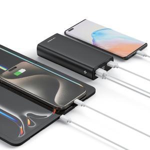 로랜텍 대용량 콰트로 4포트 LCD 잔량표시 고속충전 보조배터리 20000mAh 블랙