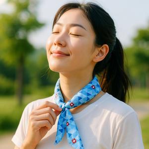 스위스캠프 쿨넥 아이스 스카프 블루+레드세트 얼음스카프 작업장 골프 등산 캠핑 레저 낚시 스포츠
