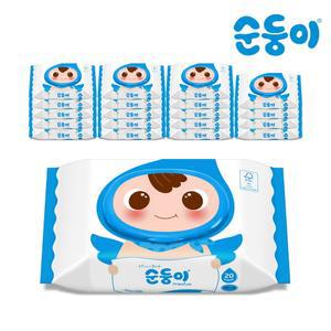 cP-com/프리미엄 무향 플레인 물티슈 휴대 캡형 20매 20팩