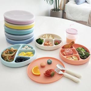 [아가프라] 큐티 실리콘 흡착식판 +뚜껑,유아식판,아기식판
