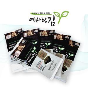 짜지않은김 밥도둑 저염김 봉선화 추출물 함유된 예사랑푸드 예사랑 삼절김 60봉