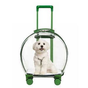 반려동물 외출 이동 투명캐리어 강아지 고양이 손잡이 바퀴 이동장 유모차