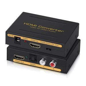 HDMI to HDMI 오디오 추출기 분배기 Xbox PS5 지지대 3D HDCP22 용 4K 60Hz 18Gpbs SPDIF  LR