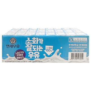 코스트코 연세우유 소화가 잘되는 락토프리 멸균우유 190ml x 24개입