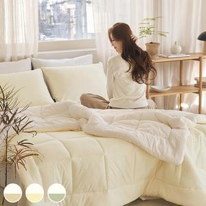 르텔라 60수 고밀도 순면+소프트밀크 양면 사계절 차렵이불 풀세트 Q 이불+패드+베개커버)