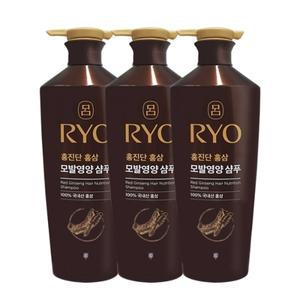 려 홍진단 홍삼 모발영양 샴푸 820ml x3