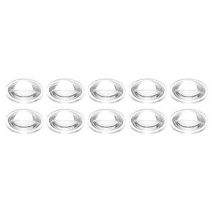 패티킬 지름 14mm 높이 4mm 평면 볼록 렌즈, LED 손전등 자전거 헤드 램프용 아크릴 광학 콘덴서 렌즈 10개, 투명