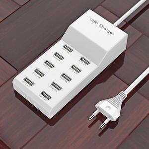 USB 충전기 스테이션, 10포트 50W/10A 다중 USB 충전 스테이션 멀티 포트 USB 충전기 태블릿 노트북 컴퓨터 충전