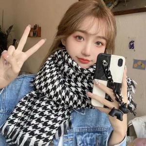 [JHQS03WY_52JA]클래식 가을목도리 여성 스카프 하운드체크