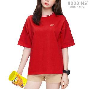 [구김스]0140_ 요꼬라인 날개로고 라운드 반팔 티셔츠