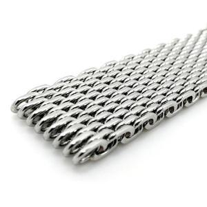 밀라노 샤크 메쉬 스틸 시계 밴드 스트랩, 실버 팔찌, 남성 여성 손목 시계, 18mm, 20mm, 22mm, 24mm