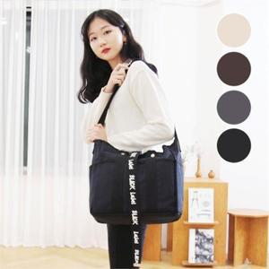 [라일리] Rly 레터링 스트랩 포인트 케주얼 토트백 크로스백 가방  9926865)