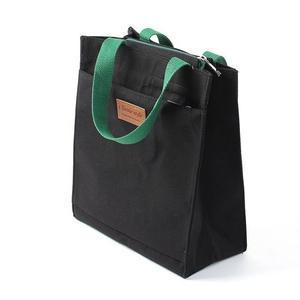 [라일리] Rly 이시아르 캐주얼 캔버스 토트백 블랙그린 데일리 24cm  9992698)